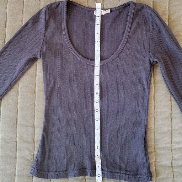 FAHERTY Pacific Pointelle Scoop Neck - Washed Black XS - Picture 12 of 12